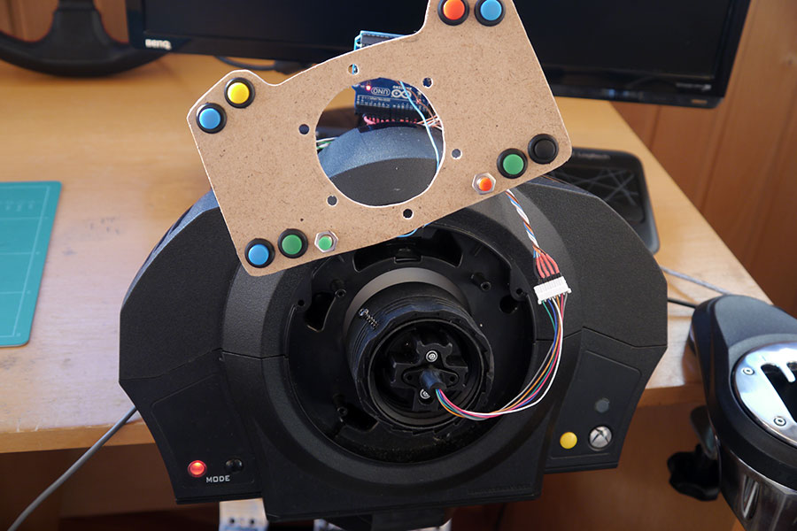 Custom 10+1 button set for Thrustmaster TX RW base